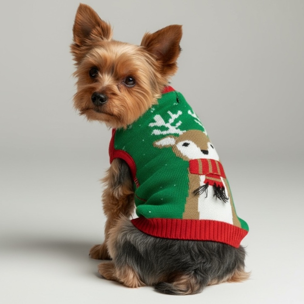 Reindeer Holiday Dog Christmas Sweater